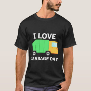T-shirt J'Aime Garbage Day Kids Little Trash Truck Tee Pou