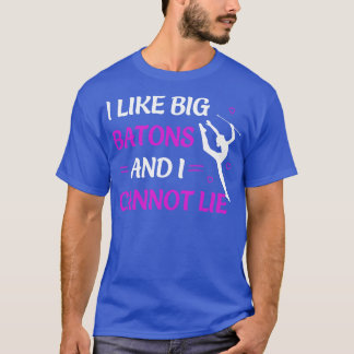 T-shirt J'Aime Gros Batons Drôle Twirling Majorque