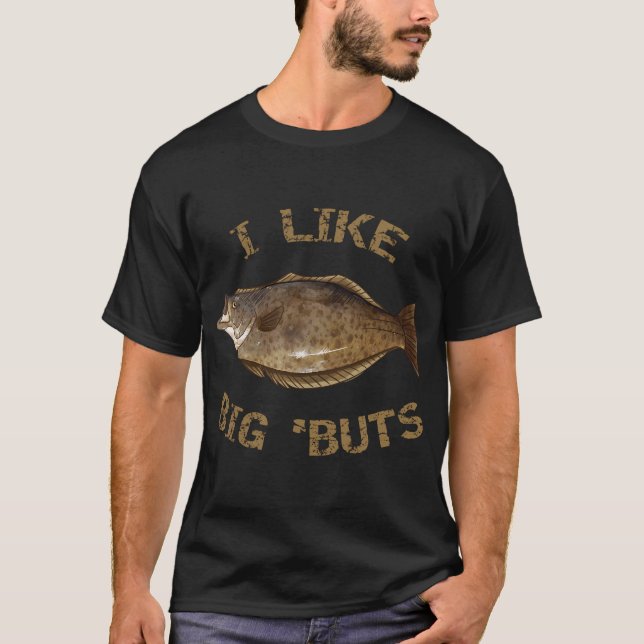 T-shirt J'Aime Gros 'Buts Halibut Pêche Halibut (Devant)