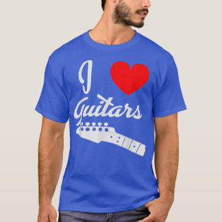 T-shirt J'aime Guitares, Guitare Musique Lover Musique acc