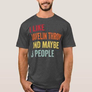 T-shirt J'Aime Javelin jeter Peut-Être 3 Personnes