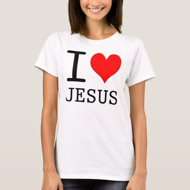 T-shirt j'aime Jésus (Devant)