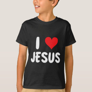 T-shirt J'aime Jésus - Cœur - Nom 