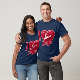 T-shirt J'aime Jésus Cœur Rouge