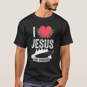 T-shirt J'Aime Jésus Et Riger Ligne Ventilateur De Bateau 
