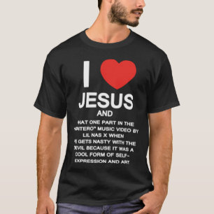 T-SHIRT J'AIME JESUS - LIL NAS X MONTERO