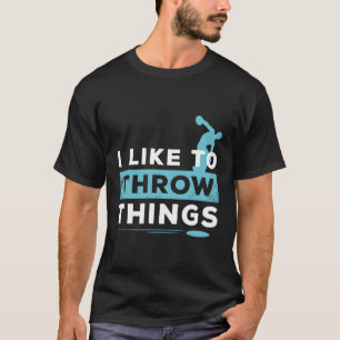 T-shirt J'Aime Jeter Des Choses Piste Disque Athlète