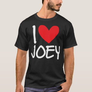 T-shirt J'Aime Joey Nom du coeur Personnalisé Hommes Guy B