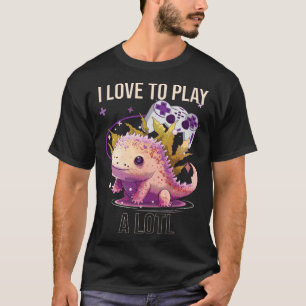 T-shirt J'Aime Jouer Un Lotl Axolotl Amphibian Mexicain Wa