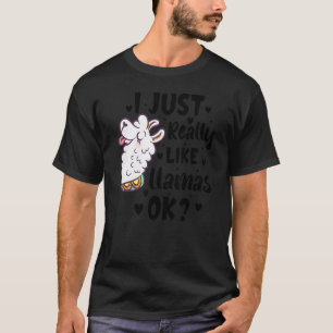 T-shirt J'aime Juste Vraiment Lama Okay  Lama Alpaca