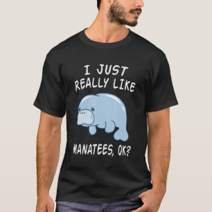 T-shirt J'aime Juste Vraiment Les Lamantins Ok Drôle Laman