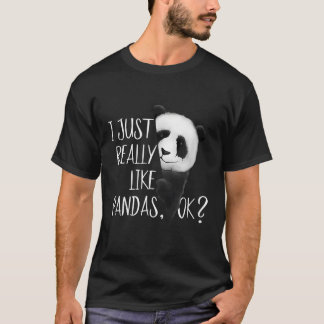 T-shirt J'aime Juste Vraiment Les Pandas Ok Ours J'aime Pa