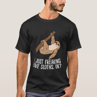 T-shirt J'aime Juste Vraiment Les Paresseux Ok J'adore Les