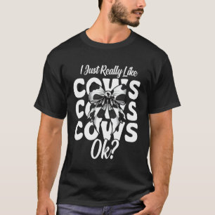 T-shirt J'aime Juste Vraiment Les Vaches, Ok Éleveur De Va