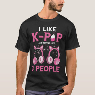 T-shirt J'Aime K Pop 3 Personnes Musique Coréenne K Pop Mu