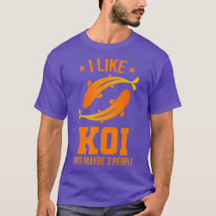 T-shirt J'aime koi et peut-être trois personnes - Japonais