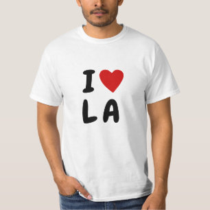 T-shirt J'aime L A   coeur de texte personnalisé LA Los An