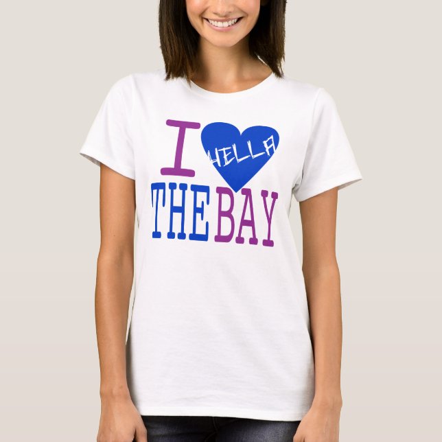 T-shirt J'Aime La Baie (Bleu Frais) (Devant)