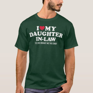 T-shirt J'aime la belle-fille pour les amis du beau-père
