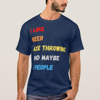 T-shirt J'Aime La Bière Ax Jeter Et Peut-Être 3 Personnes
