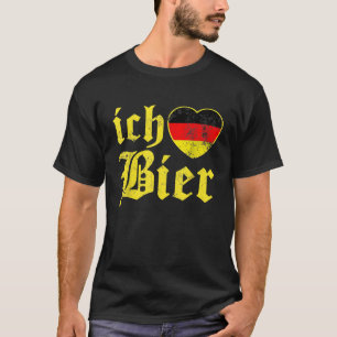 T-shirt J'aime la bière drôle de bière allemande drapeau d