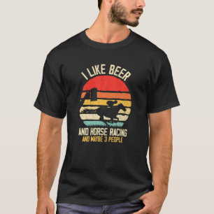 T-shirt J'Aime La Bière Et La Course À Cheval Et Peut-Ê