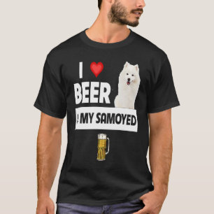 T-shirt J'aime la bière et les pattes de berger de mon Sam