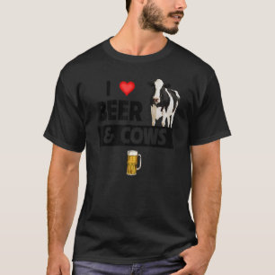 T-shirt J'aime la bière et les vaches Élevage chrétien d