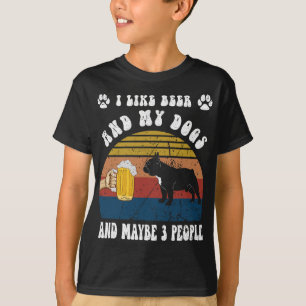 T-shirt J'Aime La Bière Et Mon Chien Français Et Peut-Être