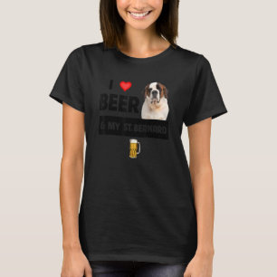 T-shirt J'Aime La Bière Et Mon Père Saint Bernard Papa Chi