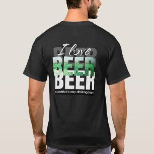 T-shirt J'Aime La Bière. L'équipe de boisson de la Saint-P