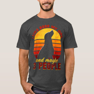 T-shirt J'aime la bière mon chien et peut-être 3 personnes