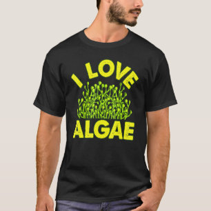 T-shirt J'aime la biologie des algues diatomée étang vert 