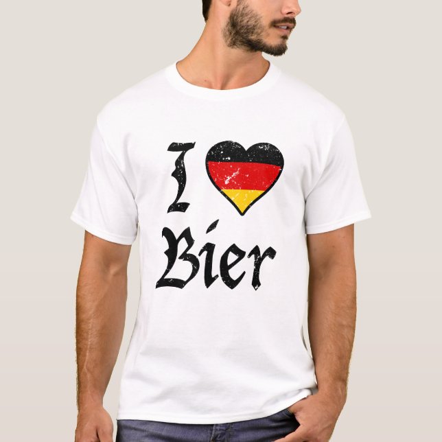 T-shirt J'aime la chemise allemande drôle d'Oktoberfest de (Devant)