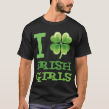 J'aime la chemise irlandaise de filles