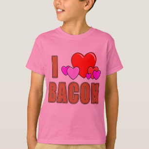 T-shirt J'aime la conception de lard d'amusement de lard