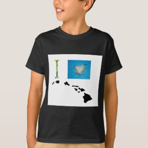 T-shirt J'aime la conception d'Hawaï