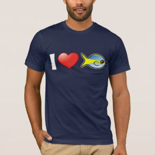 T-shirt J'aime la cordelette à queue jaune