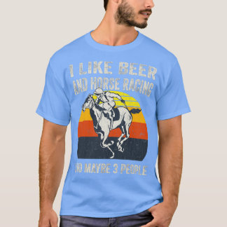 T-shirt J'Aime La Course À Cheval De Bière T