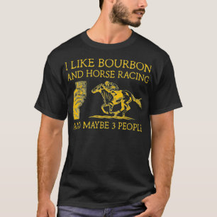 T-shirt J'Aime La Course De Bourbon Et De Cheval Et Peut-Ê