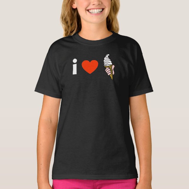 T-shirt J'Aime La Crème De Glace (Devant)