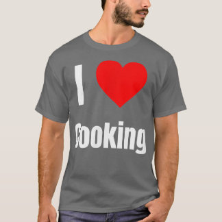 T-shirt J'Aime La Cuisine Cadeaux Coeurs Pour Hommes Femme
