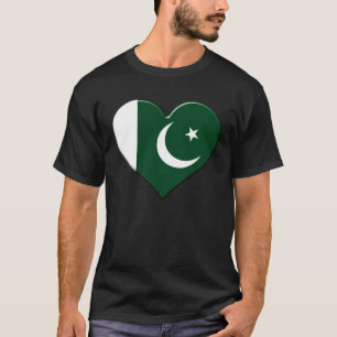 T-shirt J'aime la fierté du drapeau national du Pakistan d