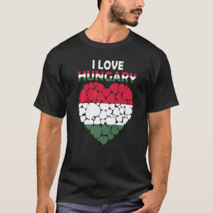 T-shirt J'Aime La Hongrie Drapeau Fier D'Être Hongroise Ho