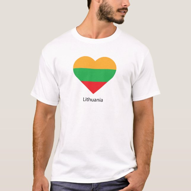 T-shirt J'aime la Lituanie (Devant)