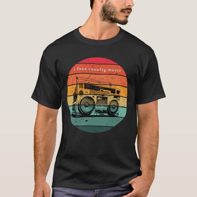T-shirt J'aime la musique country mais j'aime aussi le rap (Devant)
