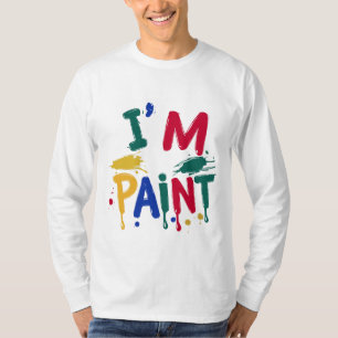 T-shirt J'aime la peinture de doigt Je suis Peint Couple