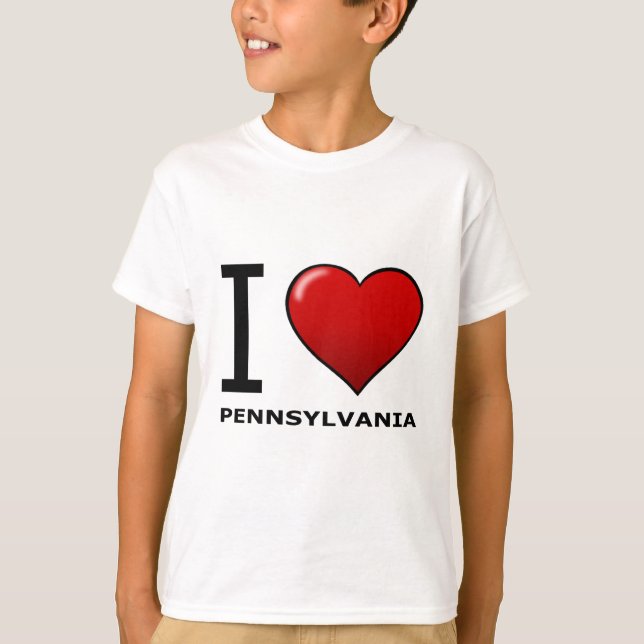 T-SHIRT J'AIME LA PENNSYLVANIE (Devant)
