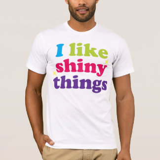 T-shirt J'aime la pièce en t brillante de choses