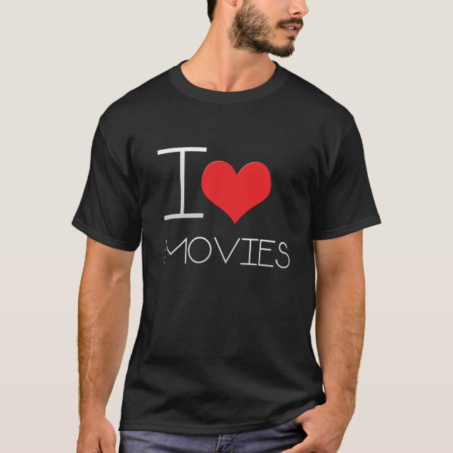 T-shirt J'aime la pièce en t de films (Devant)